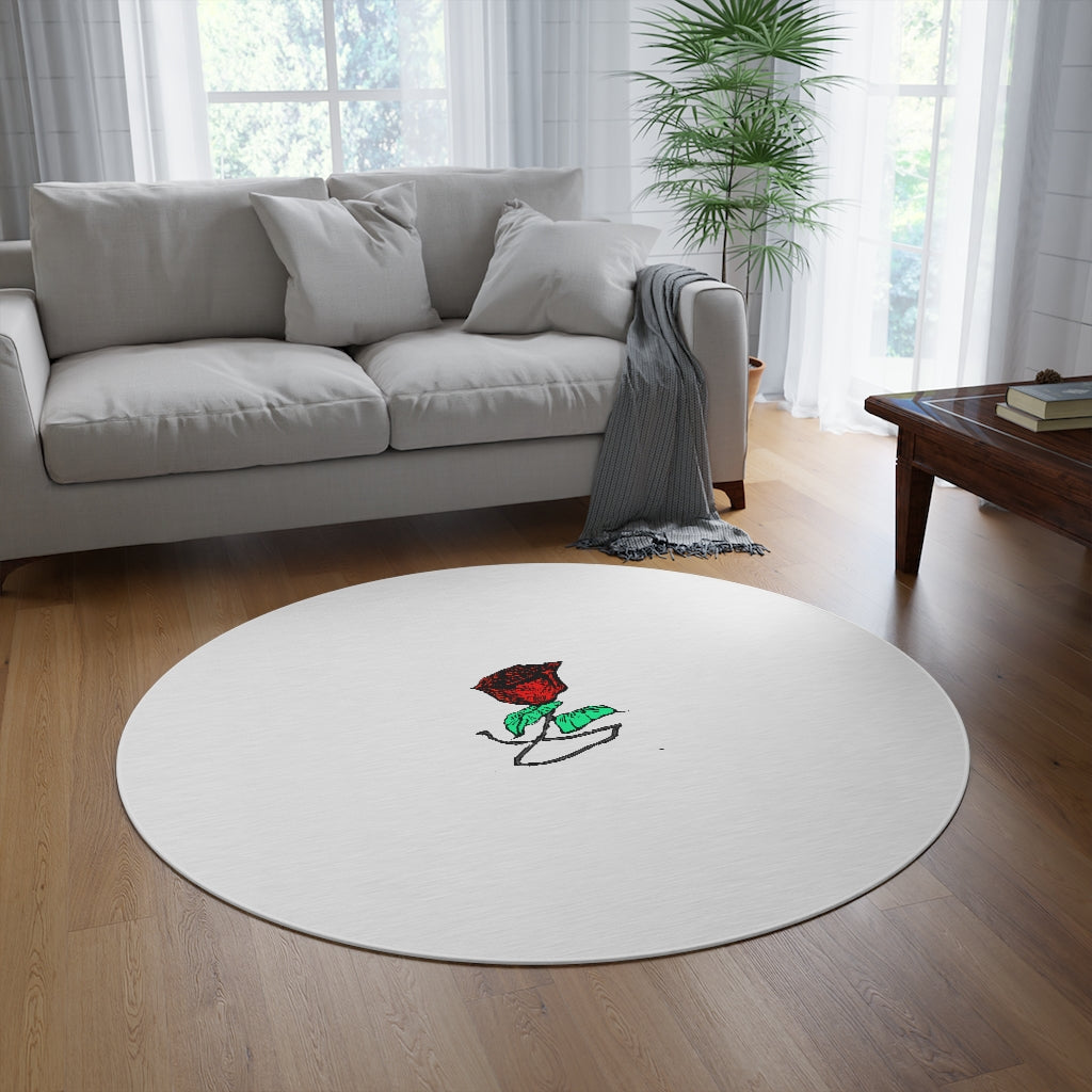 Roses Red …..Round Rug